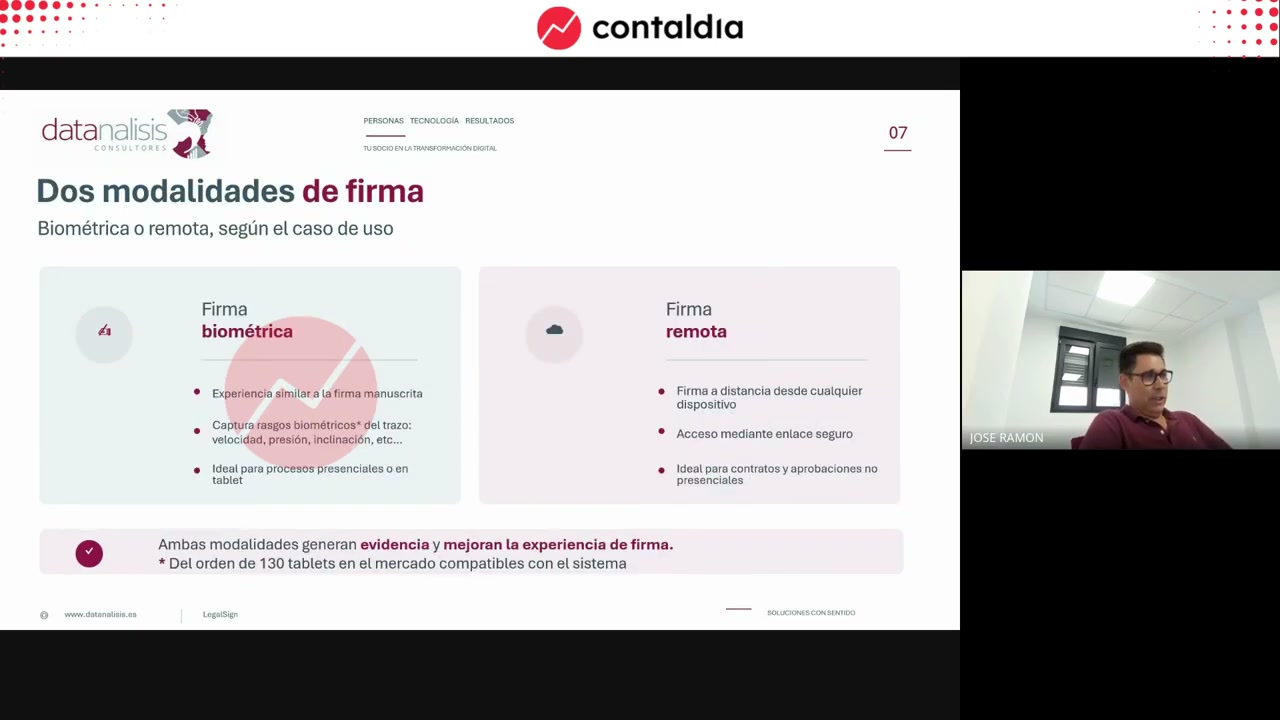 Modalidades de LegalSign: firma remota frente a firma biométrica con tablet y lápiz