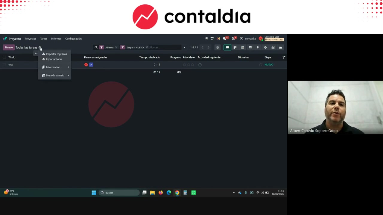 Insertar en hoja de cálculo y añadir al tablero, sección CRM