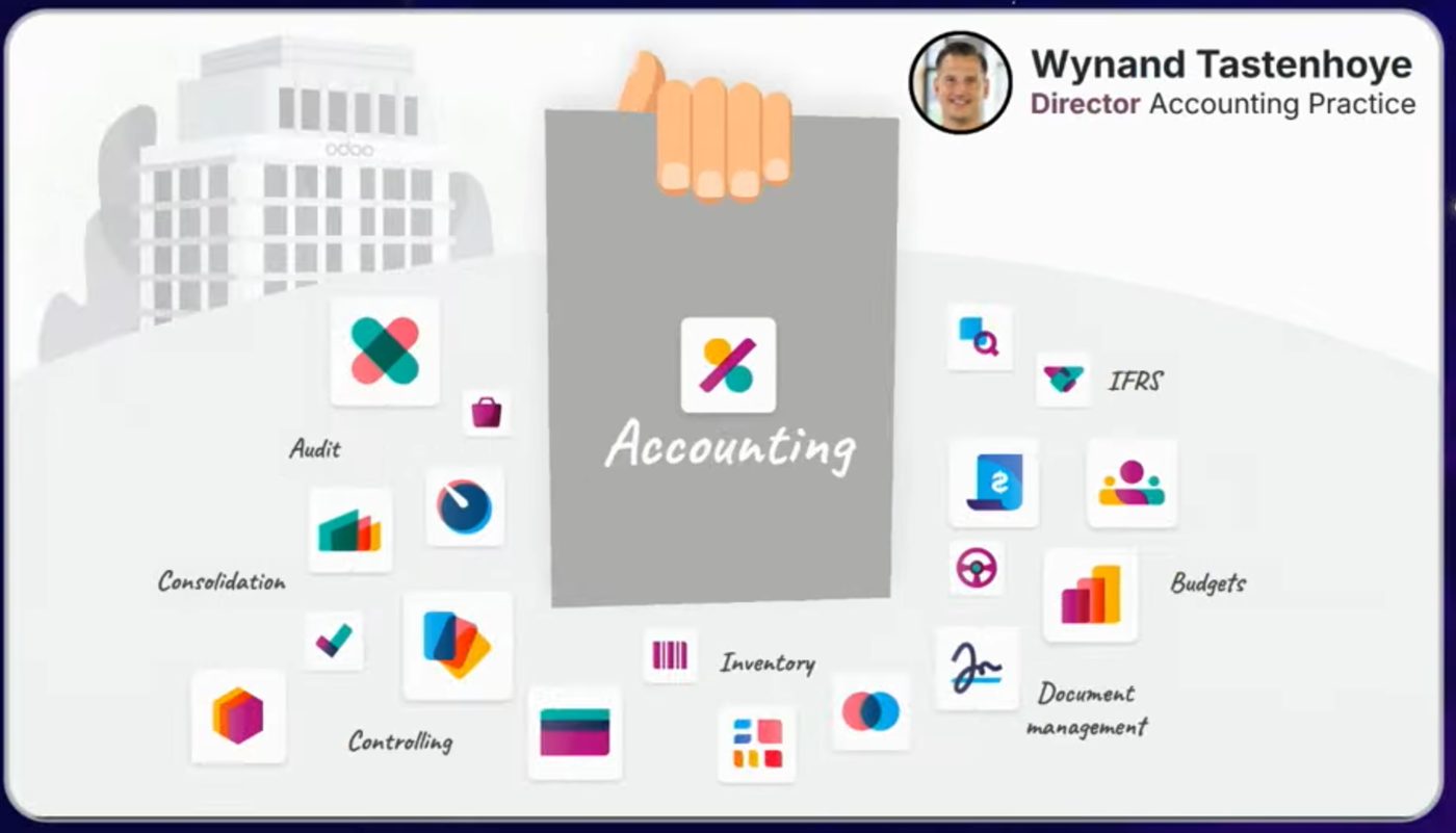 Apertura del bloque de Accounting en el keynote Odoo 20