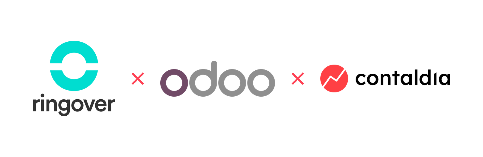 Logotipos de Ringover, Odoo y Contaldia